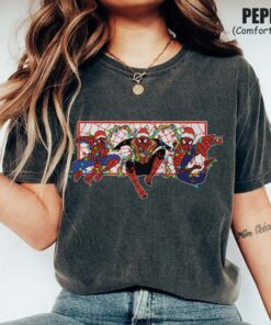 Spider-Man With Santa Hat And Lights Christmas Comfort Colors Sweatshirt Lovely Unique Xmas Gift