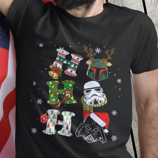 Star War Character Dark Vader Ho Ho Ho Christmas T-shirt