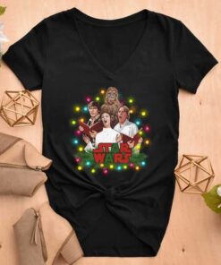 Star Wars Main Characters Christmas Lights T-Shirt