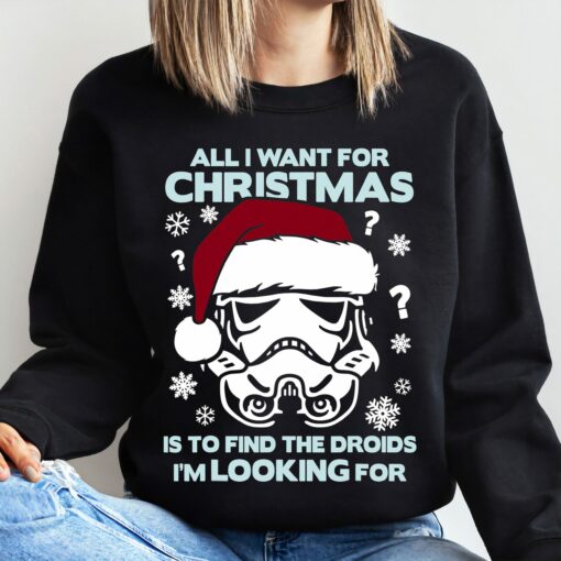 Star Wars Stormtrooper Droid Looking Christmas Ugly Sweatshirt Unique Xmas Gift