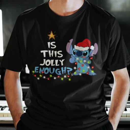 Stitch Light Is This Jolly Enough Christmas T-shirt