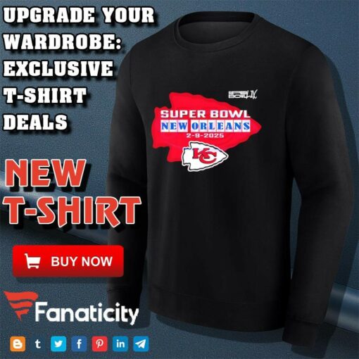 Super Bowl New Orleans Feb 9 2025 Chiefs Logo shirt