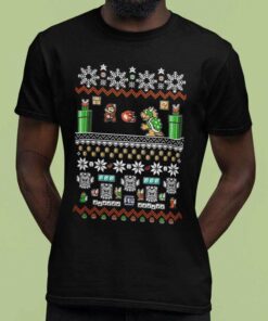 Super Mario And Bowser Game Play Christmas T-Shirt Nintendo