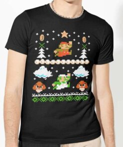 Super Mario Mario Goomba Christmas T-Shirt Nintendo