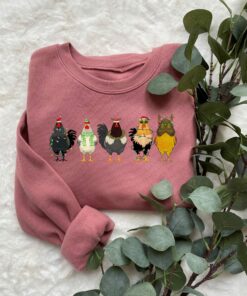 Сute Chickens Farm Funny Christmas Sweatshirt