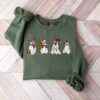 Сute Christmas Ghost Dog Spooky Sweatshirt