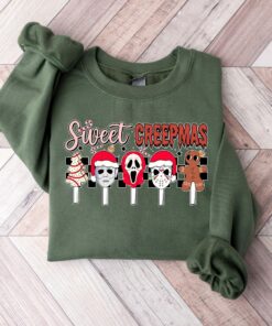 Sweet Creepmas Christmas Horror Movie Characters Sweatshirt