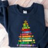 Teacher Crayon Christmas Tree Christmas Sweatshirt Lovely Unique Xmas Gift For Teachers
