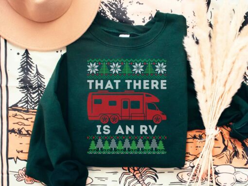 That There Is An RV Ugly Camping Christmas Sweatshirt