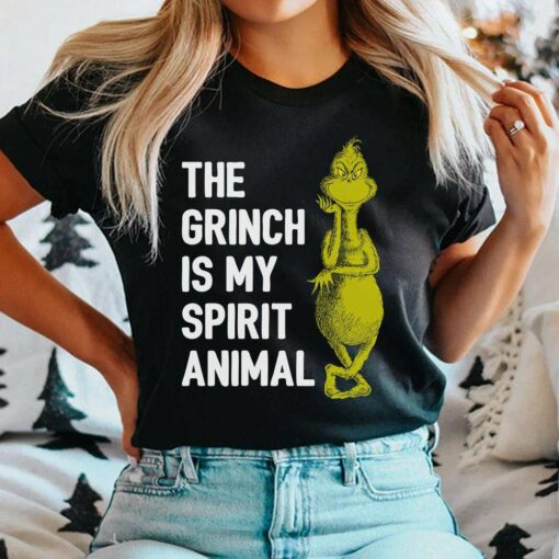 The Grinch Is My Spirit Animal Christmas T-Shirt