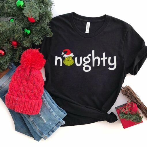 The Grinch Is Naughty Christmas T-Shirt