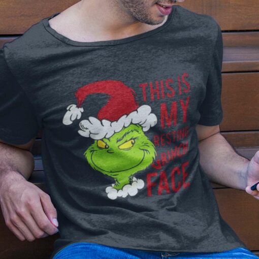 The Grinch This Is My Resting Grinch Face Christmas Tee