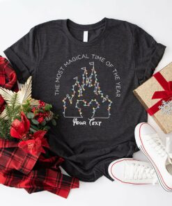 The Most Magical Time Of The Year Mickey Disneyworld Castle Christmas Sweatshirt Trendy Unique Xmas Gift