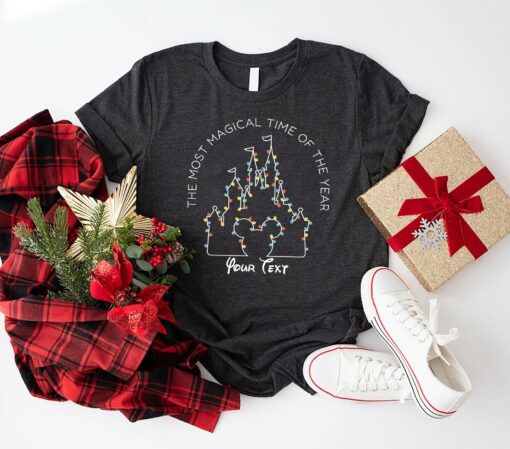 The Most Magical Time Of The Year Mickey Disneyworld Castle Christmas Sweatshirt Trendy Unique Xmas Gift