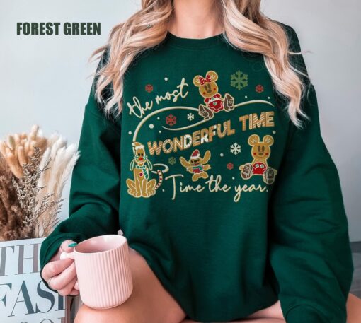 The Most Wonderful Time Of The Years Ginger Cookies Disneyworld Christmas Sweatshirt Lovely Unique Xmas Gift