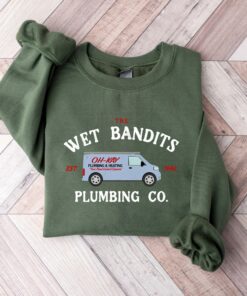 The Wet Bandits Est 1990 Plumbing Sweatshirt Lovely Unique Xmas Gift