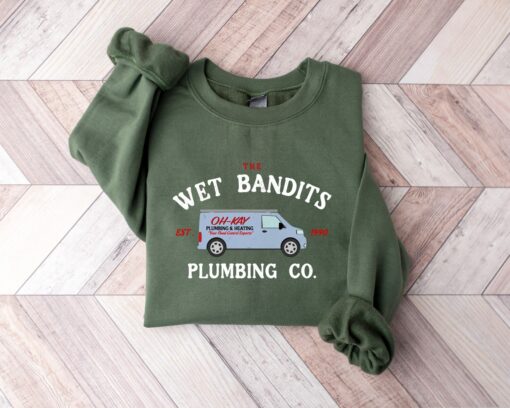 The Wet Bandits Est 1990 Plumbing Sweatshirt Lovely Unique Xmas Gift