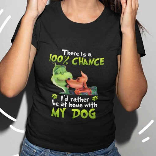 There Is A 100 Percent Chance I’d Rather It’s Early I’m Grumpy I Want Coffee Christmas T-shirt The Grinch