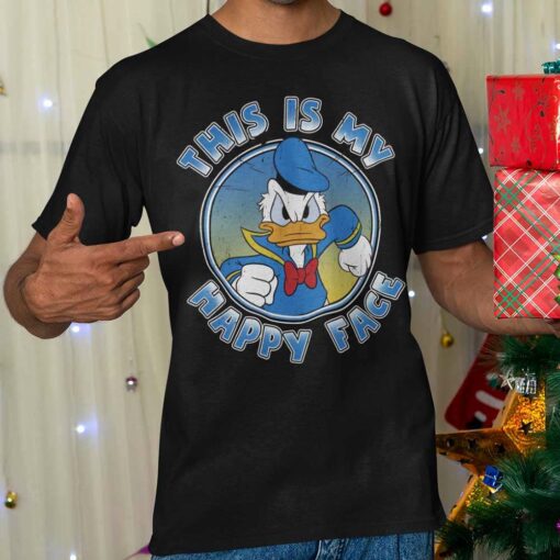 This Is My Happy Face Donald Duck Christmas T-shirt Disney