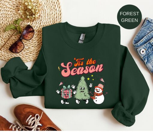 Tis The Season Christmas Cute Retro Holiday Sweatshirt