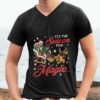Tis’ The Season For Magic Mickey Minnie Pluto In Sleigh Christmas Black Tee