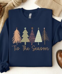 Tis The Season Funny Christmas Tree Sweatshirt Unique Xmas Gift
