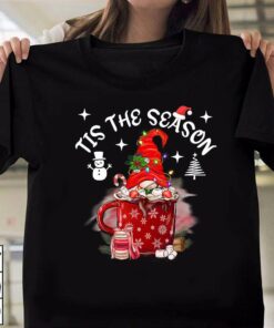 Tis The Season Hot Chocolate Gingerbread Gnomes Christmas T-Shirt