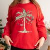 Tropical Palm Tree Beachmas Hawaiian Christmas Sweatshirt