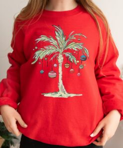 Tropical Palm Tree Beachmas Hawaiian Christmas Sweatshirt