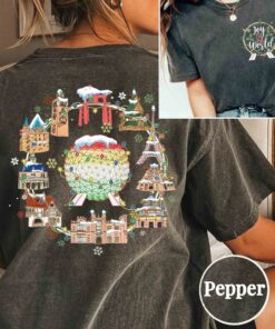 Two-sided Joy To The World Disneyland Epcot World Tour Christmas Unique Sweatshirt