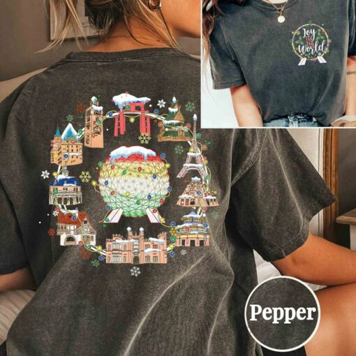 Two-sided Joy To The World Disneyland Epcot World Tour Christmas Unique Sweatshirt