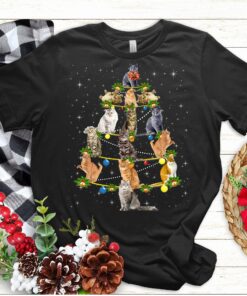 Ugly Cat Owner Christmas Tree Sweatshirt Humor Unique Xmas Gift
