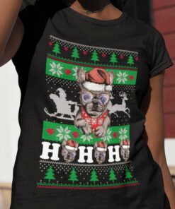 Ugly Sweat Bulldog Ho Ho Ho Christmas T-shirt