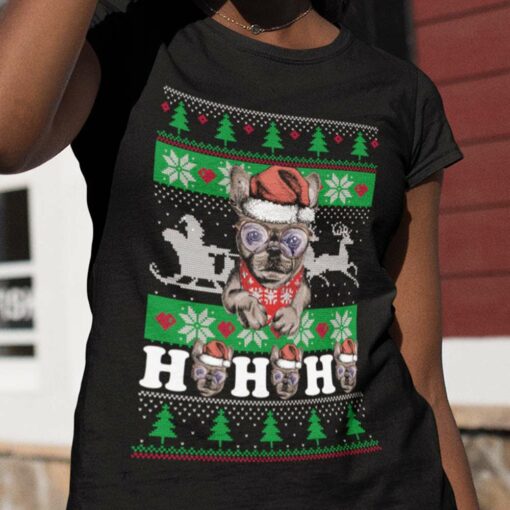 Ugly Sweat Bulldog Ho Ho Ho Christmas T-shirt