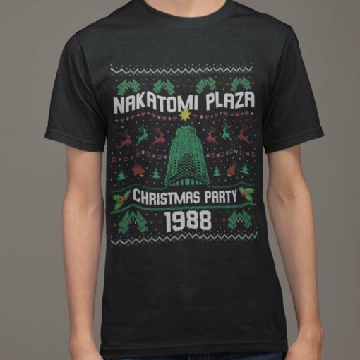 Ugly Sweater Nakatomi Plaza Corporation Christmas Tee