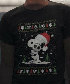 Ugly Sweater Snoopy Jack Skellington Christmas Tee