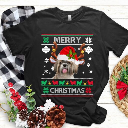 Very Christmas Shih Tzu Santa Hat Reindeer Sweatshirt Lovely Unique Xmas Gift