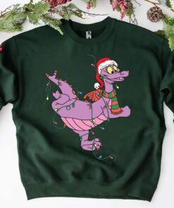 Very Merry Xmas Santa Figment Dragon Lights Christmas Sweatshirt