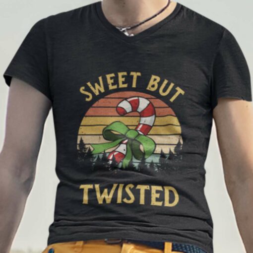 Vintage Candy Christmas Sweet But Twisted Tee