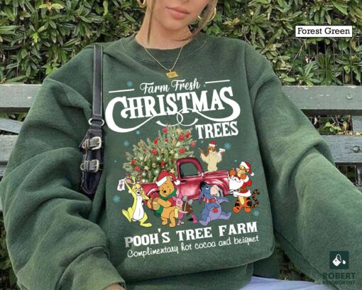 Vintage Disney Winnie Pooh Farm Fresh Sweatshirt Christmas Gift