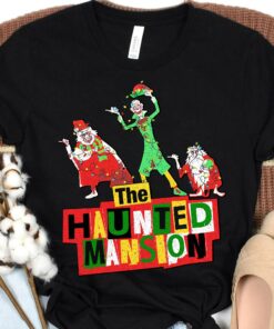 Vintage Disneyland Parks Hitchhiking Ghosts Christmas Lights Haunted Mansion Christmas Scary Sweatshirt Unique Xmas Gift