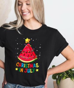 Watermelon Christmas In July Sweatshirt Cozy Unique Xmas Gift Watermelon Christmas In July Sweatshirt Cozy Unique Xmas Gift