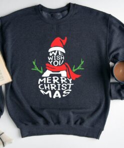 We Wish You A Merry Christmas Cute Snowman Sweatshirt Lovely Unique Xmas Gift