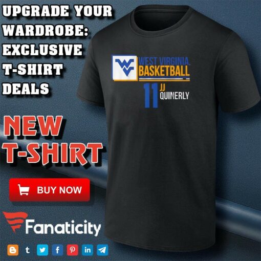 West Virginia Mountaineers Basketball JJ Quinerly 11 shirt