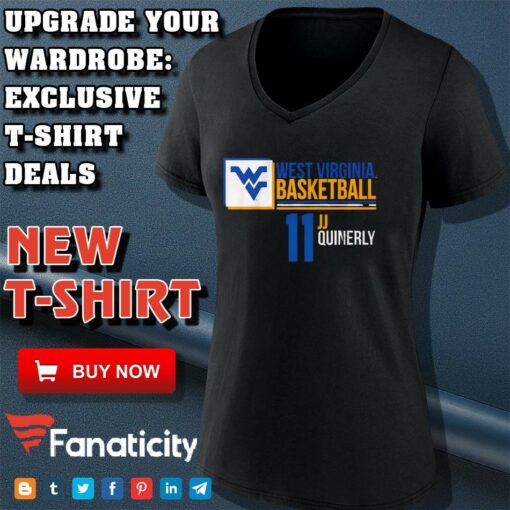 West Virginia Mountaineers Basketball JJ Quinerly 11 shirt