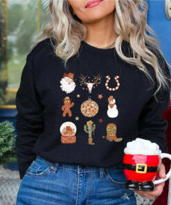 Western Country Cowboy Christmas Sweatshirt Unique Xmas Gift