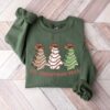 Western Oh Christmas Tree Cute Cake Cowboy Hat Sweatshirt Lovely Unique Xmas Gift