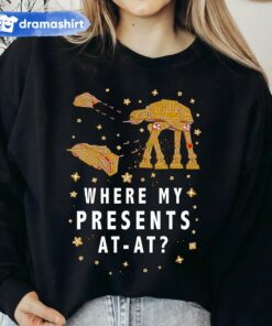 Where My Presents AT-AT Christmas Sweatshirt Star Wars
