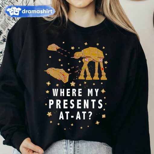 Where My Presents AT-AT Christmas Sweatshirt Star Wars