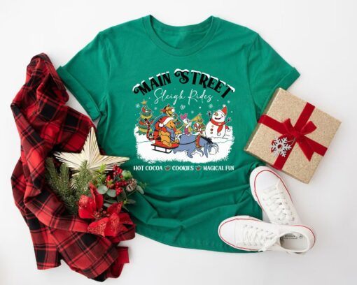 Winnie The Pooh And Friends Main Street Sleigh Rides Disneyland Christmas Sweatshirt